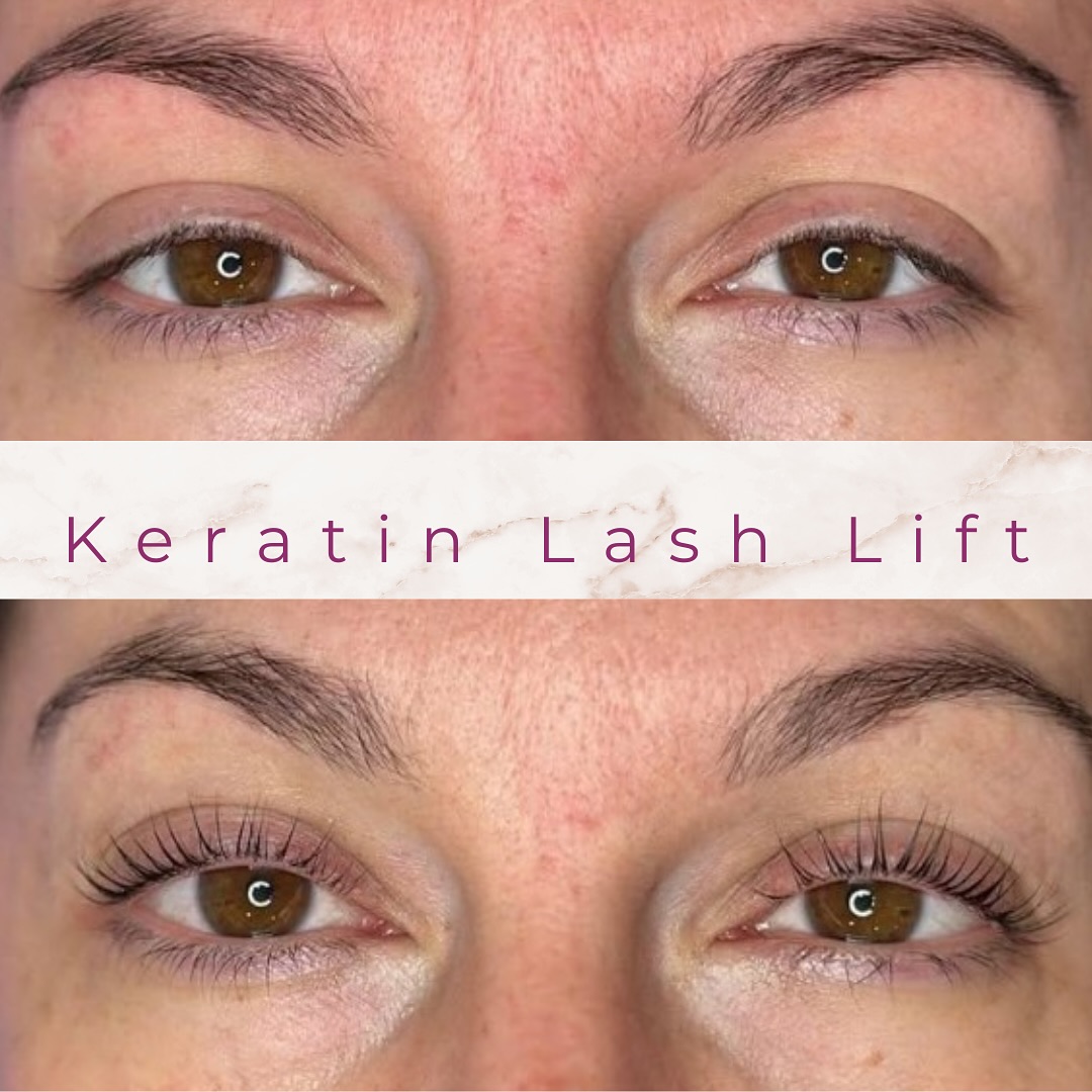 Keratin Lash Lift Before and After